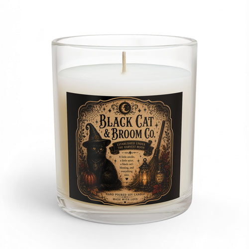 Black Cat & Broom Co. Candle | 11 oz Scented Glass Candle