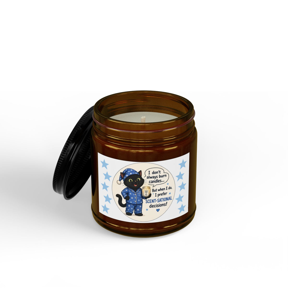 Scented Soy Candles with Black Lid, (4 and 9oz)