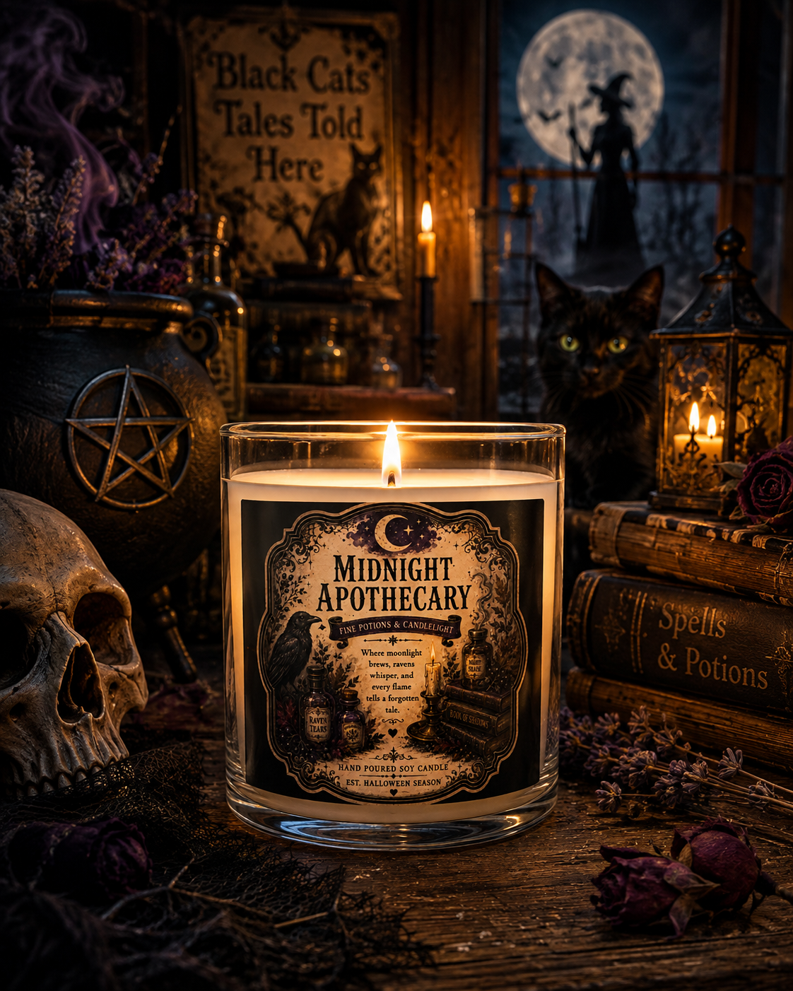 Midnight Apothecary Candle | 11 oz Scented Glass Candle