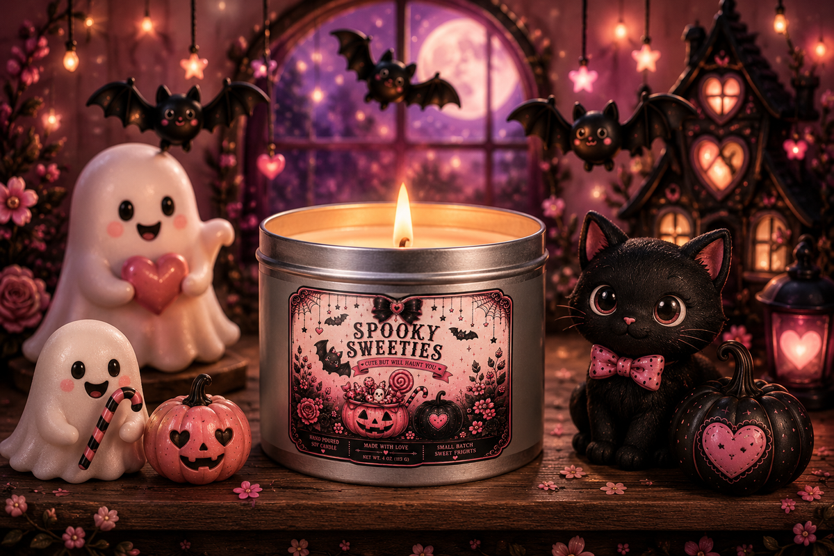 Spooky Sweeties Candle #4 | 4 oz Scented Tin Candle