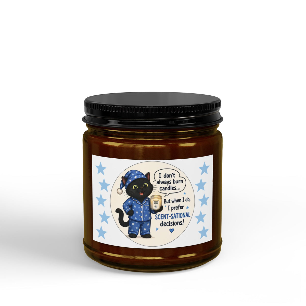 Scented Soy Candles with Black Lid, (4 and 9oz)