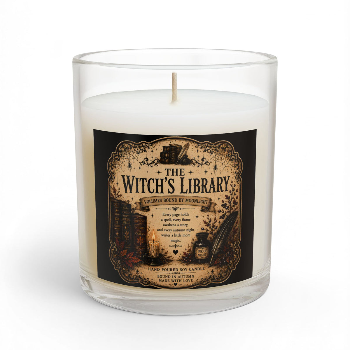 The Witch's Library Candle | 11 oz Scented Glass Candle