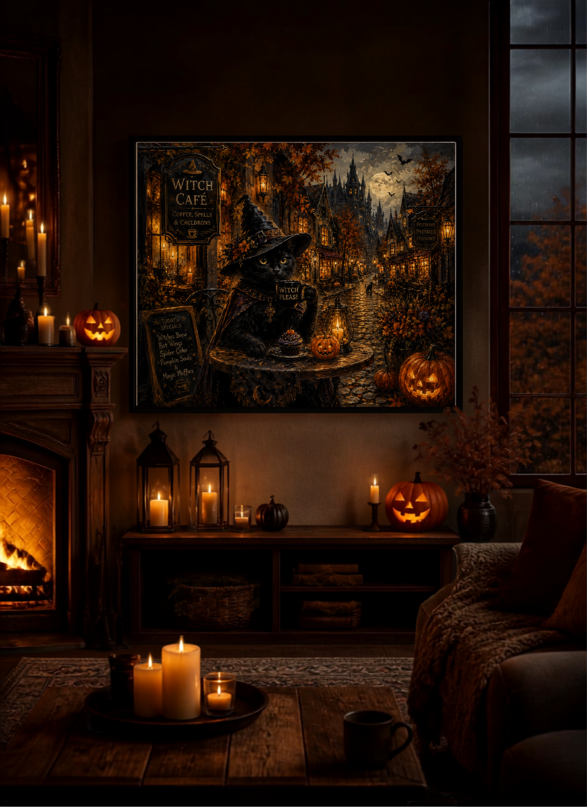 Cat Witch Digital Poster