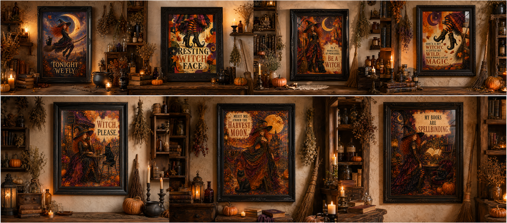 Witchy Wall Art - Set of 7 Digital Posters